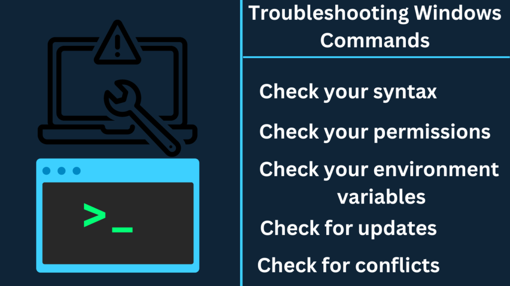 Troubleshooting Windows Commands
