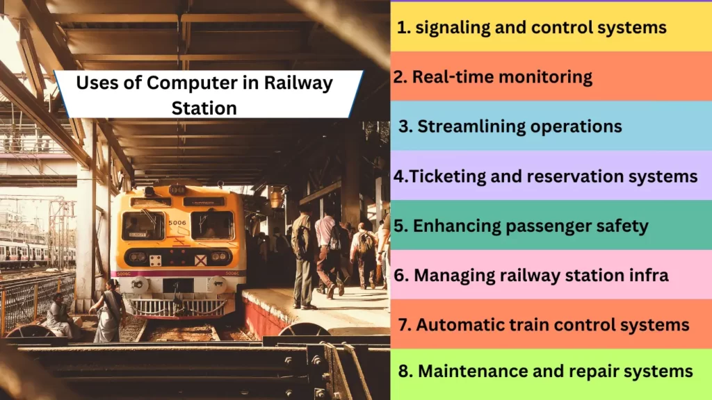 Uses of Computer in Railway Station